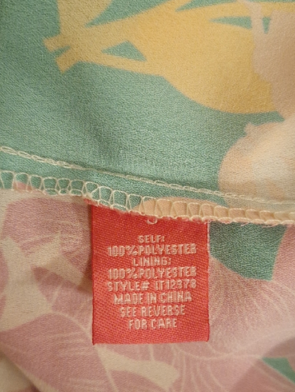 Flying Tomato Green Yellow Pink Floral Puff-Sleeve Blouse. NWOT Size Small - Picture 14 of 14